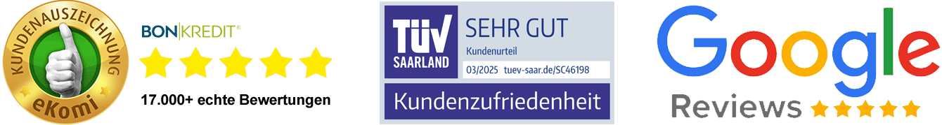 TÜV, Ekomi und Google Siegel